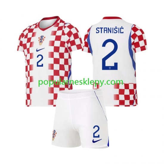 Koszulka Krótka dla Dzieci Reprezentacji Chorwacji Pierwszy strój Josip Stanisic 2 World Cup 2026
