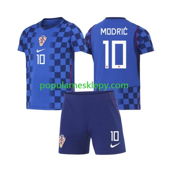 Koszulka Krótka dla Dzieci Reprezentacji Chorwacji Drugi strój Luka Modric 10 World Cup 2026