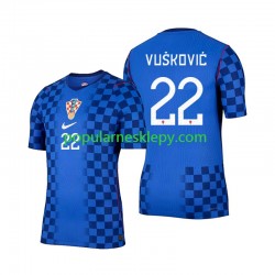 Koszulka Krótka Męska Reprezentacji Chorwacji Drugi strój Luka Vuskovic 22 World Cup 2026