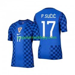 Koszulka Krótka Męska Reprezentacji Chorwacji Drugi strój Petar Sucic 17 World Cup 2026
