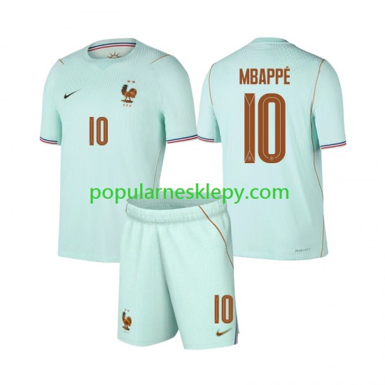 Koszulka Krótka dla Dzieci Reprezentacji Francji Drugi strój Kylian Mbappe 10 World Cup 2026