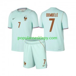Koszulka Krótka dla Dzieci Reprezentacji Francji Drugi strój Ousmane Dembele 7 World Cup 2026