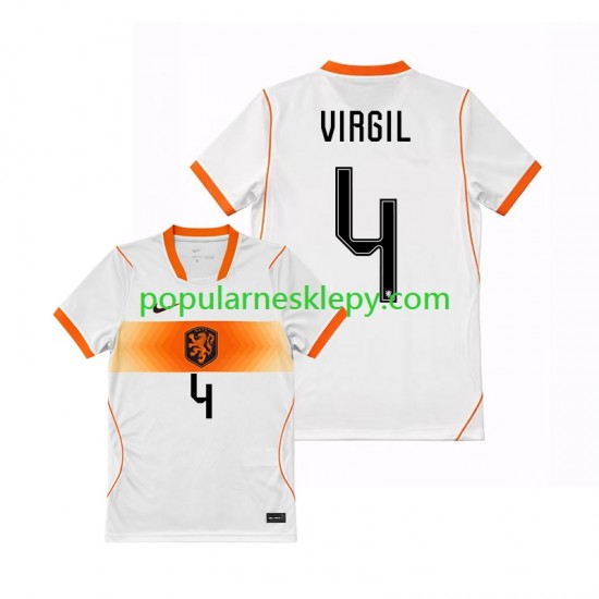 Koszulka Krótka Męska Reprezentacji Holandii Drugi strój Virgil van Dijk 4 World Cup 2026 Koszulka Krótka Męska Reprezentacji Holandii Drugi strój Virgil van Dijk 4 World Cup 2026