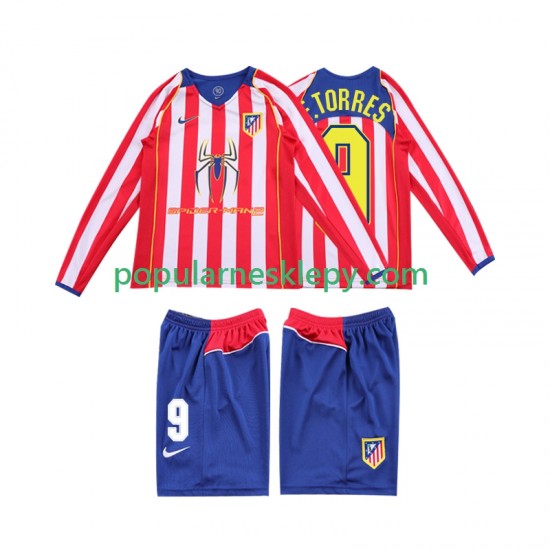 Koszulka Długi dla Dzieci Atlético Madryt Pierwszy strój F TORRES 9 Retro 2004 2005 Koszulka Długi dla Dzieci Atlético Madryt Pierwszy strój F TORRES 9 Retro 2004 2005