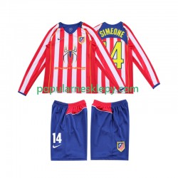 Koszulka Długi dla Dzieci Atlético Madryt Pierwszy strój SIMEONE 14 Retro 2004 2005