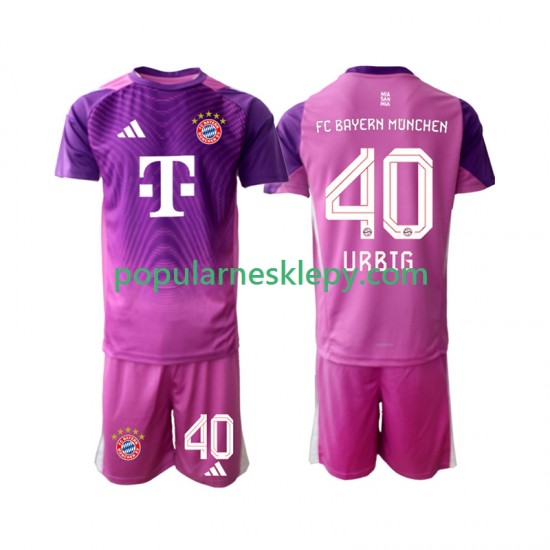 Koszulka Krótka dla Dzieci Bramkarz Bayern Monachium Czwarty strój Jonas Urbig 40 2025-2026