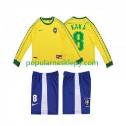 Koszulka Długi dla Dzieci Reprezentacji Brazylii Pierwszy strój KAKA 8 Retro 1998