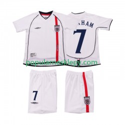 Koszulka Krótka dla Dzieci Reprezentacji Anglii Pierwszy strój BECKHAM 7 Retro 2002