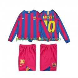 Koszulka Długi dla Dzieci FC Barcelona Pierwszy strój Lionel Messi 10 Retro 2005 2006