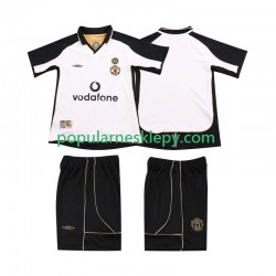Krótka dla Dzieci Manchester United Drugi strój Anniversary Football Shirt 2001 2002