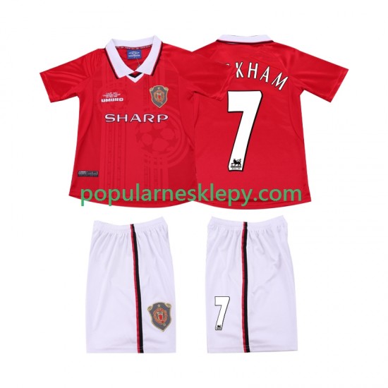 Koszulka Krótka dla Dzieci Manchester United Pierwszy strój BECKHAM 7 Retro 1999 2000 Koszulka Krótka dla Dzieci Manchester United Pierwszy strój BECKHAM 7 Retro 1999 2000