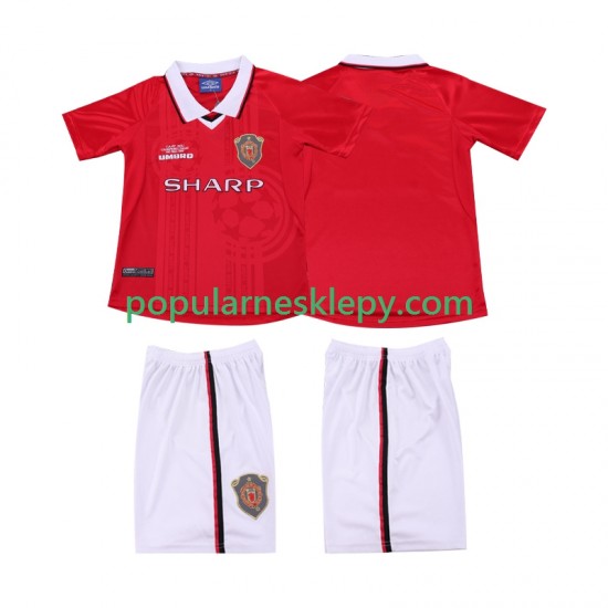 Koszulka Krótka dla Dzieci Manchester United Pierwszy strój Retro 1999 2000