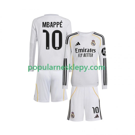 Koszulka Długi dla Dzieci Real Madryt Pierwszy strój Kylian Mbappe 10 2025-2026