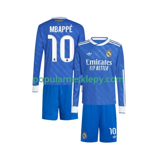Koszulka Długi dla Dzieci Real Madryt Trzeci strój Kylian Mbappe 10 2025-2026