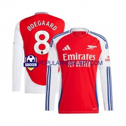 Koszulka Długi Męska Arsenal Pierwszy strój Czerwony Martin Odegaard 8 2024-2025