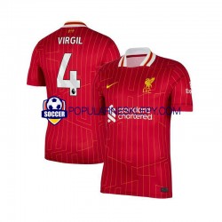 Koszulka Krótka Męska Liverpool Pierwszy strój Czerwony Virgil van Dijk 4 2024-2025