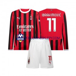 Koszulka Długi dla Dzieci AC Milan Pierwszy strój Ibrahimovic 11 2024-2025