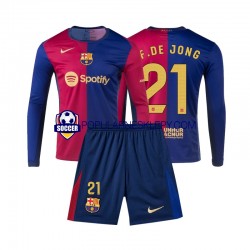 Koszulka Długi dla Dzieci FC Barcelona Pierwszy strój Frenkie de Jong 21 2024-2025