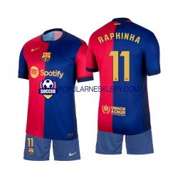 Koszulka Krótka dla Dzieci FC Barcelona Pierwszy strój Raphinha 11 2024-2025