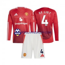 Koszulka Długi dla Dzieci Manchester United Pierwszy strój Matthijs de Ligt 4 2024-2025