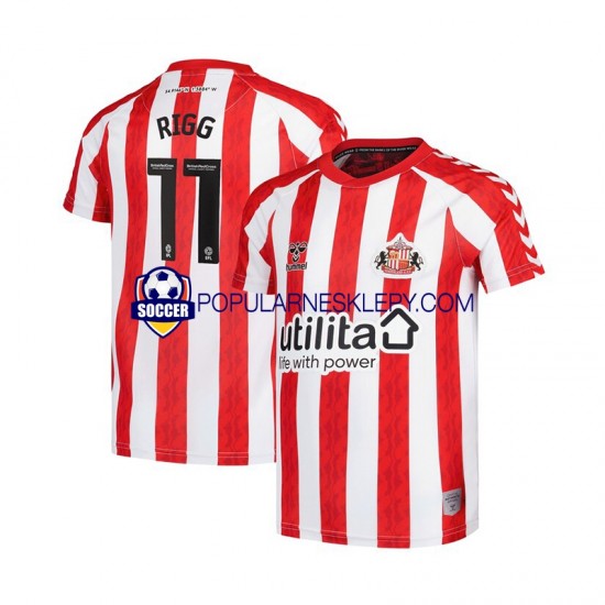 Koszulka Krótka Męska Pierwszy strój Sunderland Chris Rigg 11 2024-2025